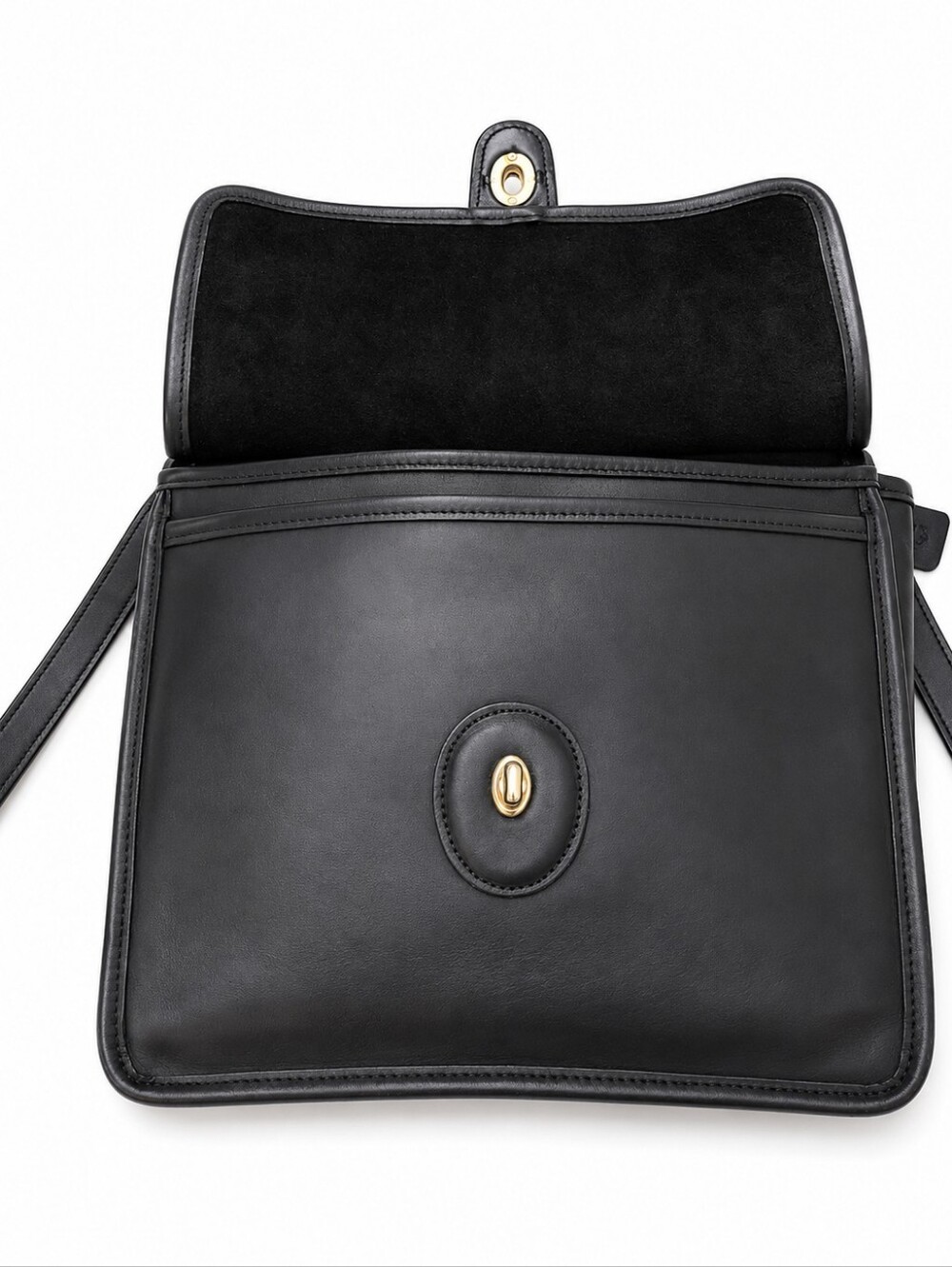 *****SOLD***** Coach Black Leather Turnlock Satchel - Picture 16 of 16